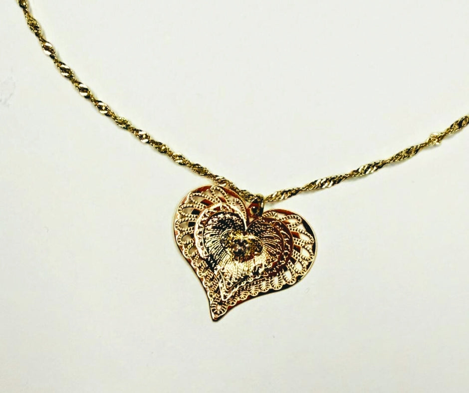 Collar Corazón espiral