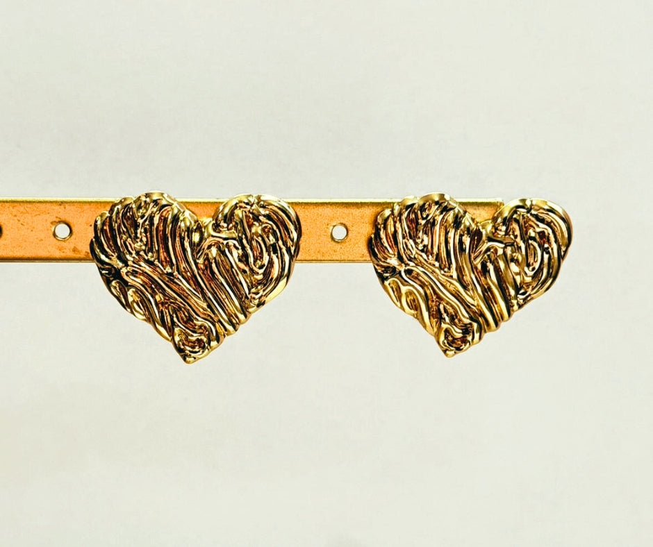 Aretes Corazón con ondas