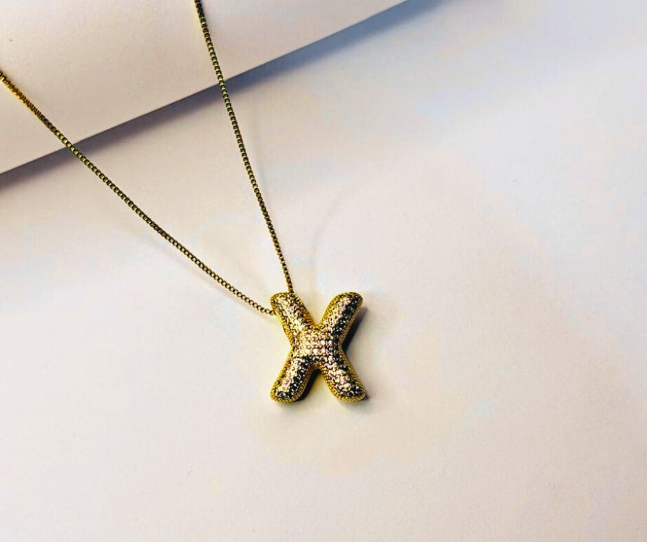 Collar Iniciales con zirconias