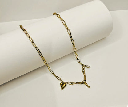 Collar con eslabones y dijes