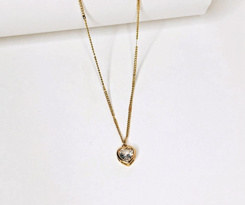 Collar Corazón con zirconia