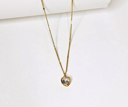 Collar Corazón con zirconia