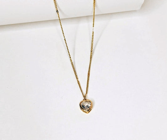 Collar Corazón con zirconia