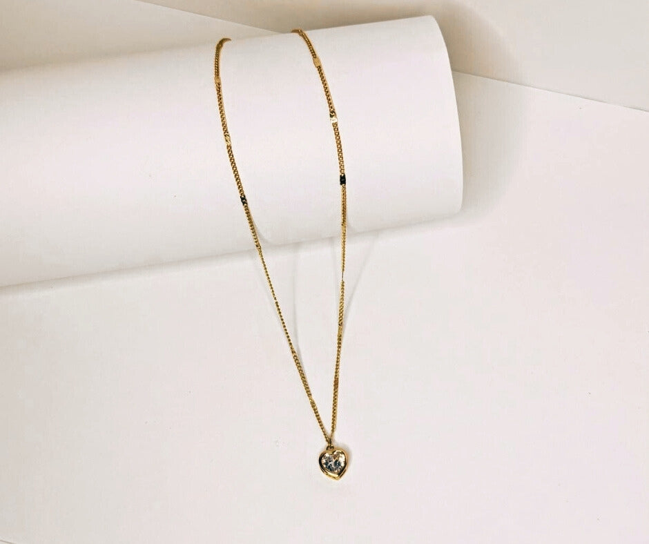 Collar Corazón con zirconia