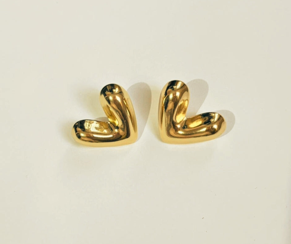 Aretes Corazón chunky